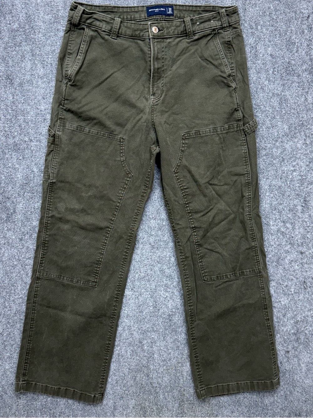 Abercrombie & Fitch baggy double Knee Carpenter Work Pants Men's size 34 34x30
